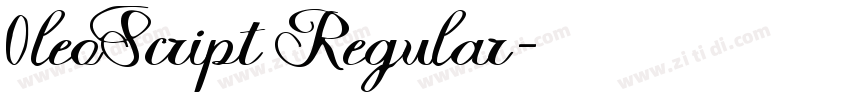 0leoScript Regular字体转换